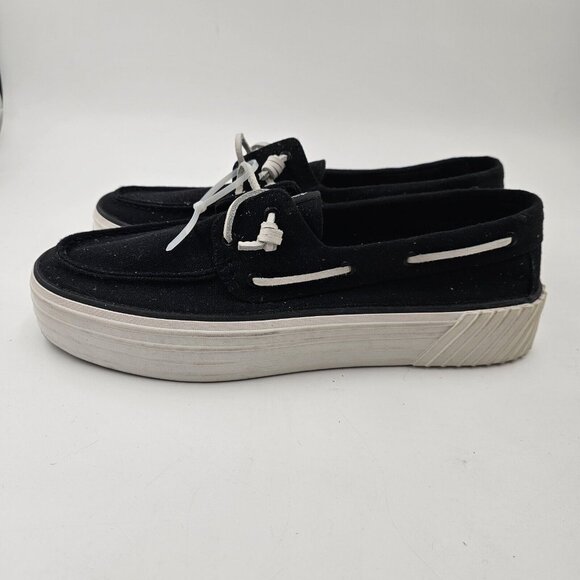 Sperry Women's Bahama 2.0 Black Platform Sneakers Size 11 - Picture 7 of 10